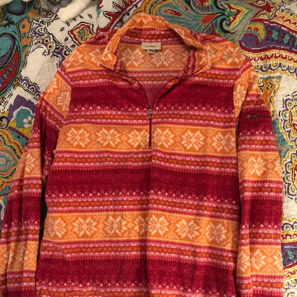 L.L Bean Quarter Zip Fleece Pullover